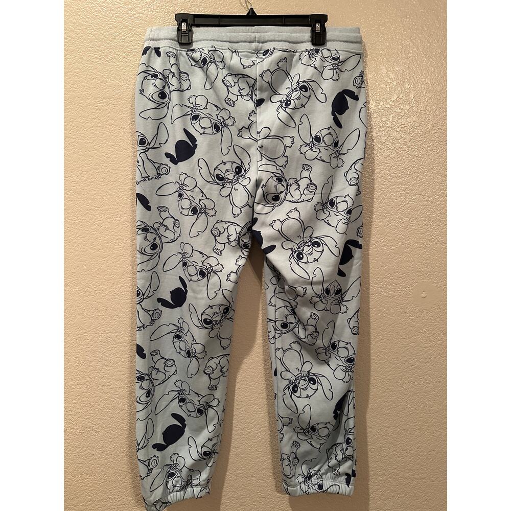 NWOT Disney Stitch Blue drawstring pocket Sweatpants pajama pants L XL - Picture 6 of 6